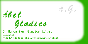 abel gladics business card